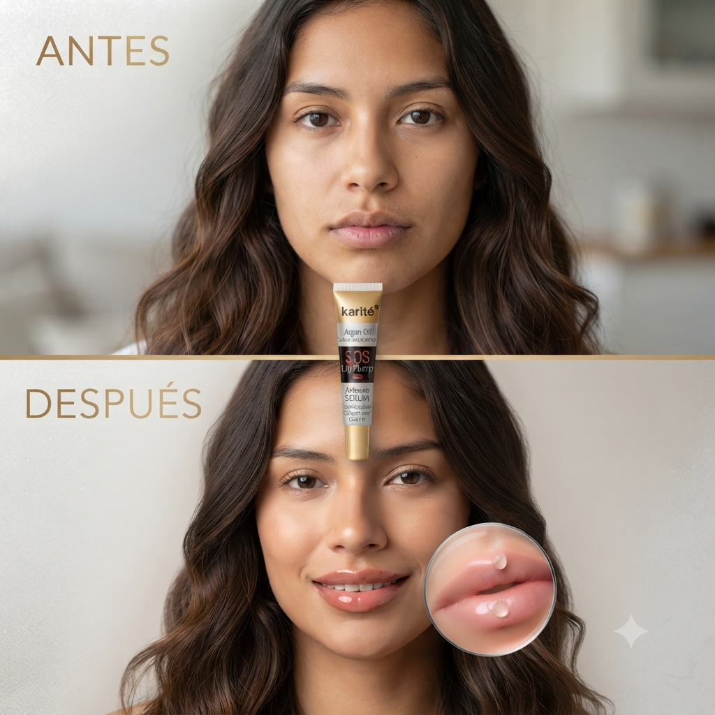Pack x2 Labial Voluminizador Karité. Labios Más Gruesos, Hidratados y Naturales en Segundos