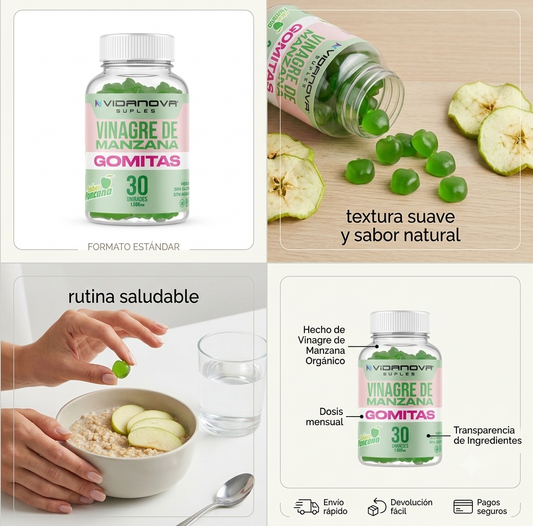 GOMITAS VINAGRE DE MANZANA 1000MG