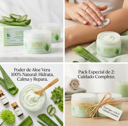 2 Cremas Facial y Corporal Reparadora Aloe Vera