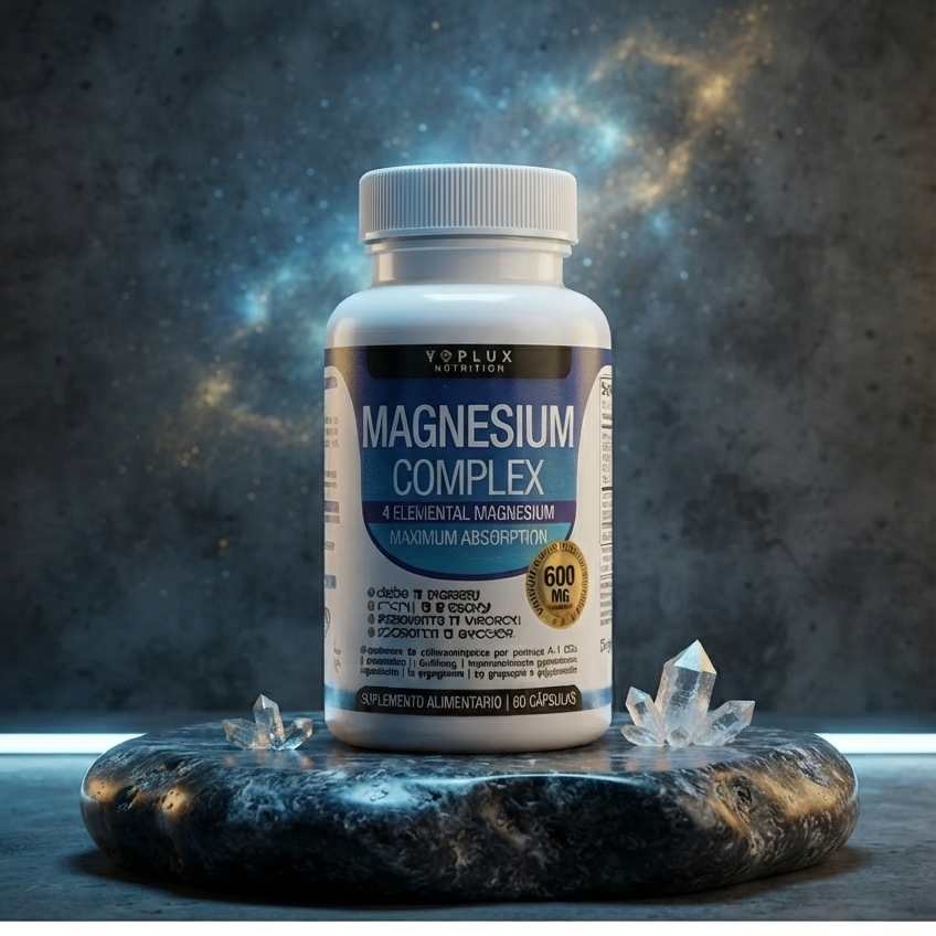 Cápsulas de Magnesio Complex 600mg Toplux - Recupera tu Energía y Descanso Profundo (60 Cápsulas)