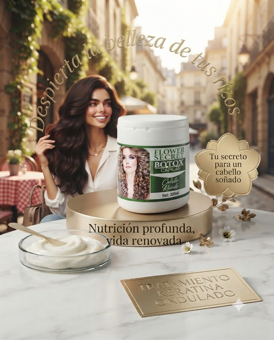 Botox Capilar Flower Secret Rizado (300 ml): Devuélvele la libertad, vida y definición a tus rizos.