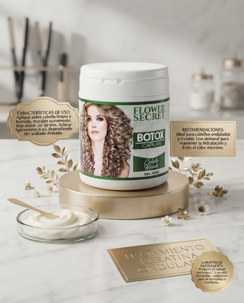 Botox Capilar Flower Secret Rizado (300 ml): Devuélvele la libertad, vida y definición a tus rizos.
