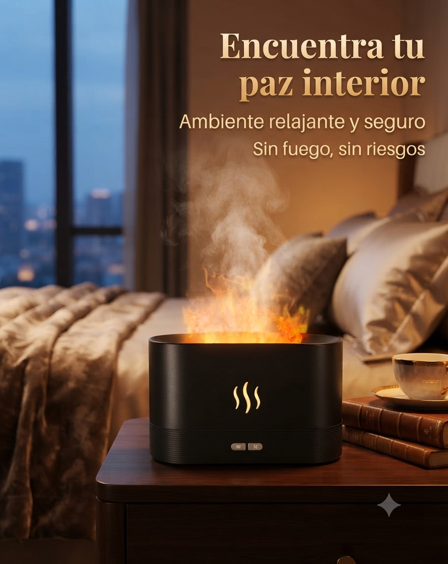 X - HUMIFICADOR DE LLAMA  CON LUZ LED