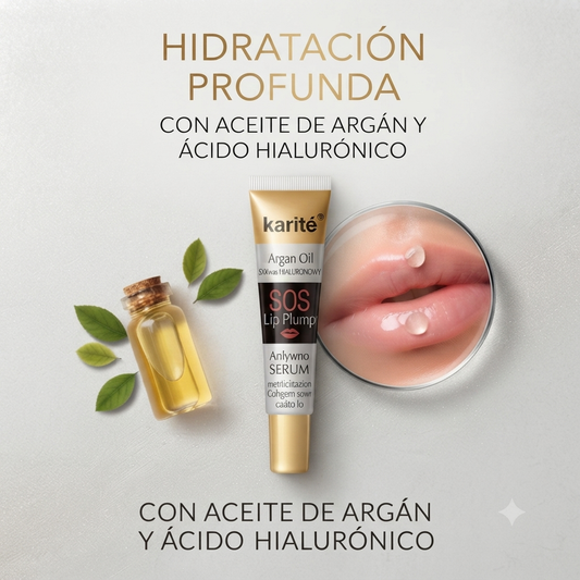 Pack x2 Labial Voluminizador Karité. Labios Más Gruesos, Hidratados y Naturales en Segundos