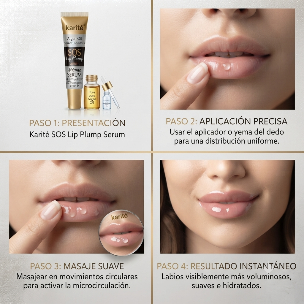 Pack x2 Labial Voluminizador Karité. Labios Más Gruesos, Hidratados y Naturales en Segundos
