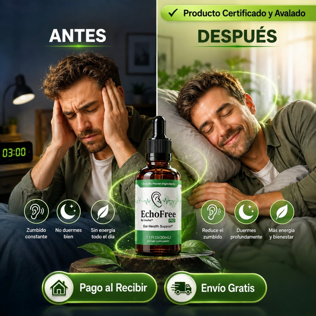 EchoFree Pro: Solución Natural y Rápida para Recuperar tu Silencio Auditivo
